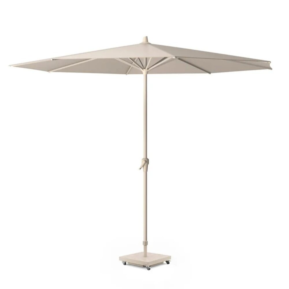Platinum Riva parasol 300 cm rond sandstone ivoor met kniksysteem