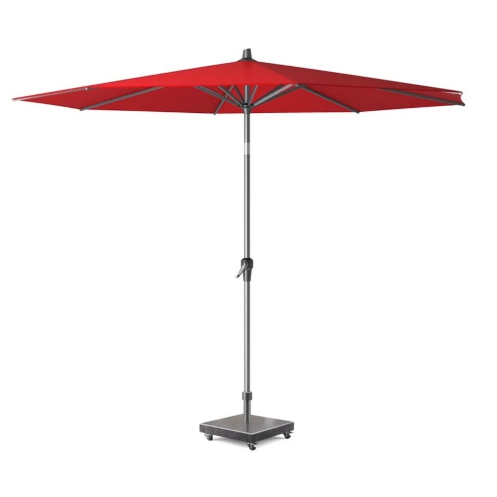 Platinum Riva parasol 250 cm rond rood met kniksysteem Platinum Riva parasol 250 cm rond rood met kniksysteem