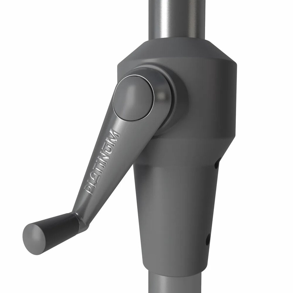 Platinum Riva parasol 250 cm rond rood met kniksysteem Platinum Riva parasol 250 cm rond rood met kniksysteem