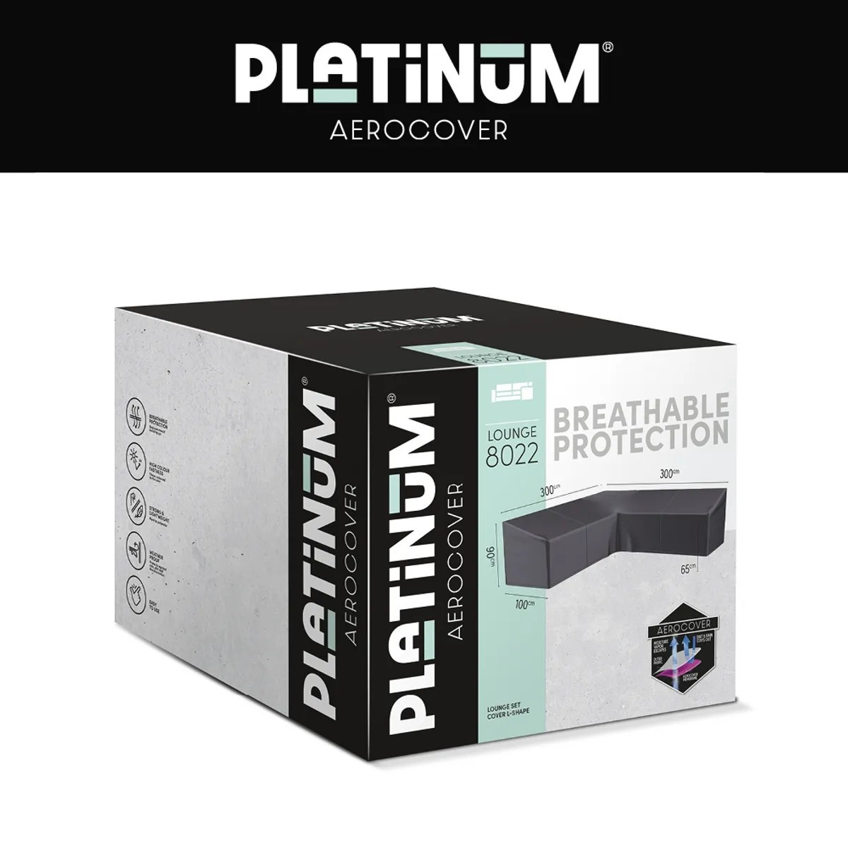 Platinum AeroCover Loungehoes L HB 300x300x100xH65/90