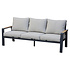 Lola 3-zitsbank aluminium antraciet soft grey kussens