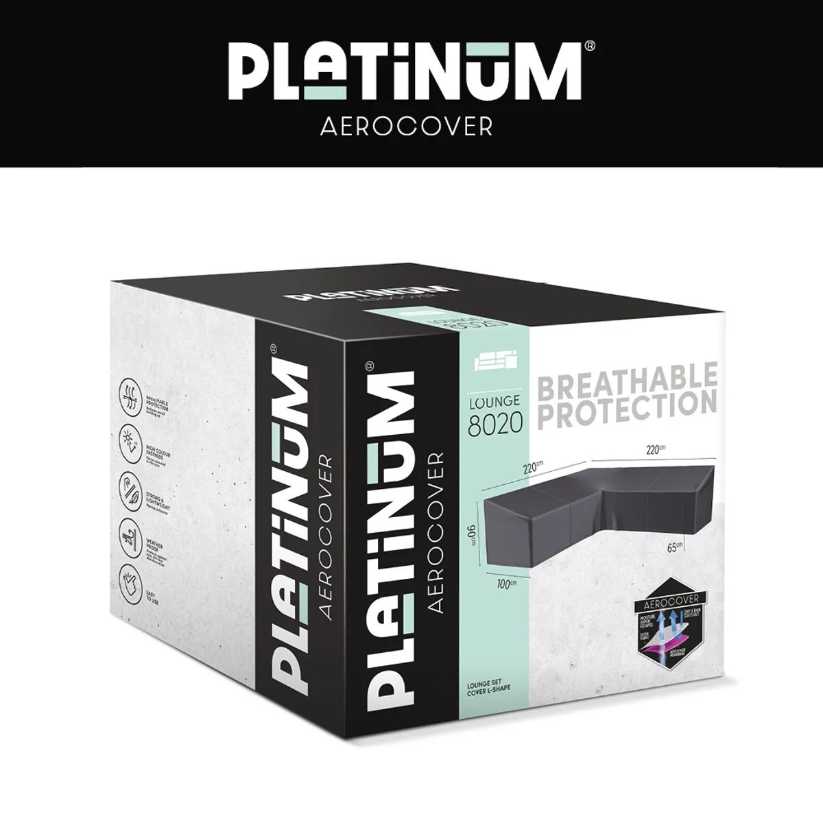 Platinum AeroCover Loungehoes L HB 220x220x100xH65/90