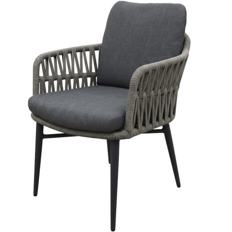 AVH-Collectie Luxor dining tuinstoel rope antraciet