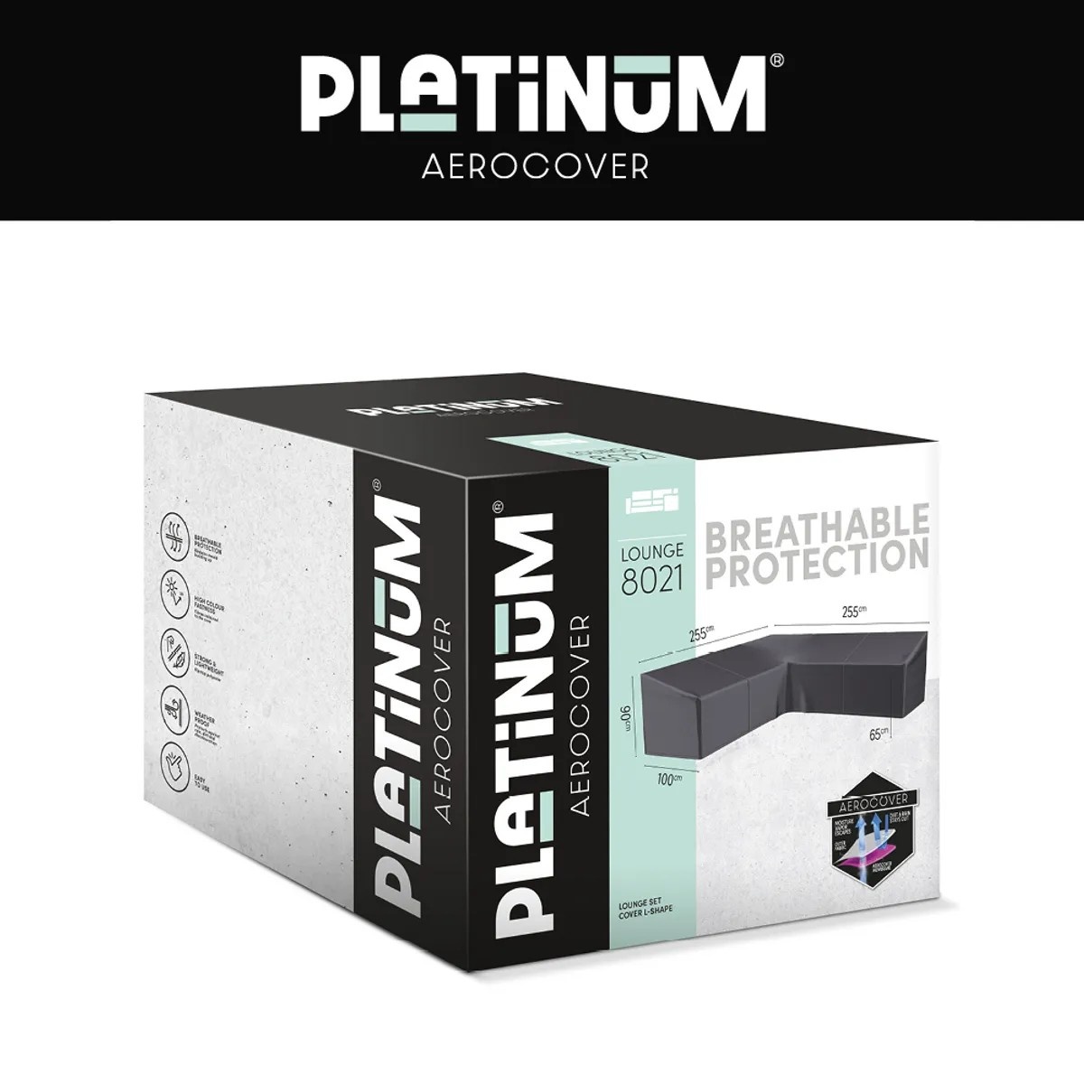 Platinum AeroCover Loungehoes L HB 255x255x100xH65/90