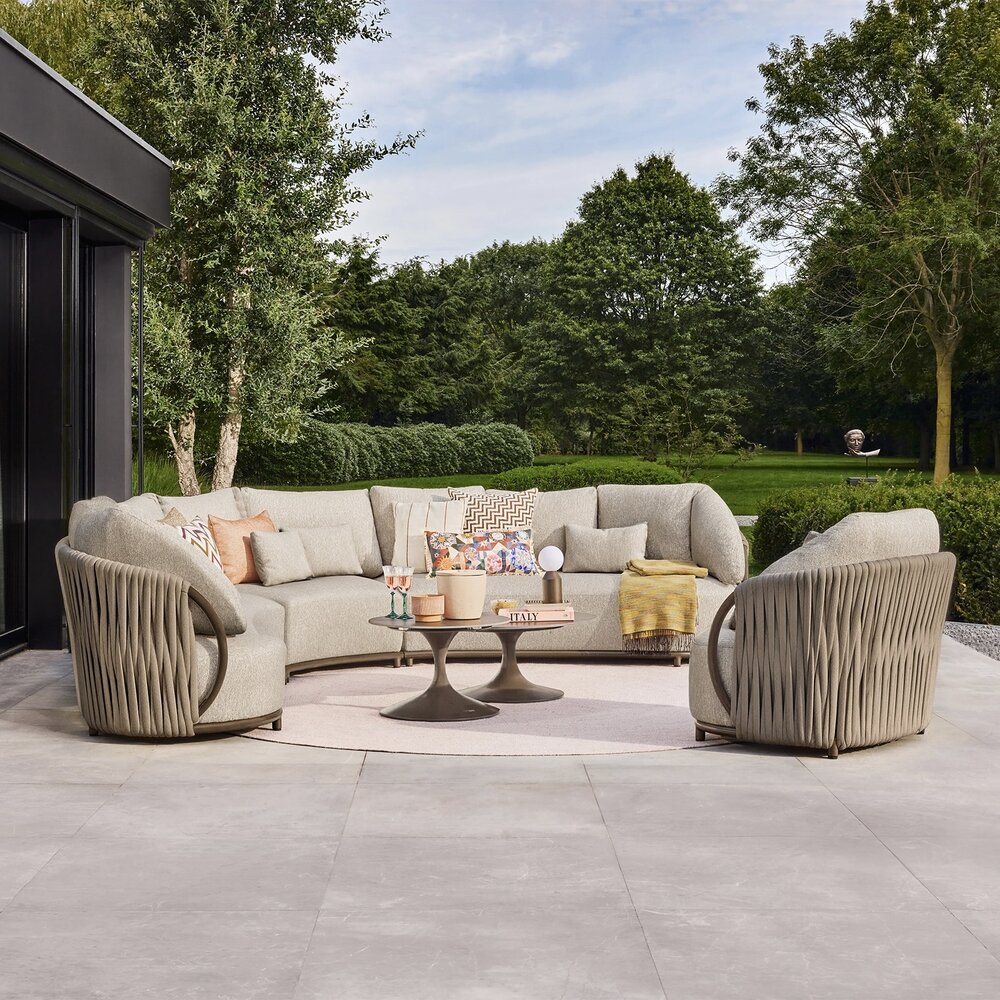 SUNS Vivaro hoek loungeset 3 delig Bronze | Misty rope | Pebble Desert Bouclé SUNS