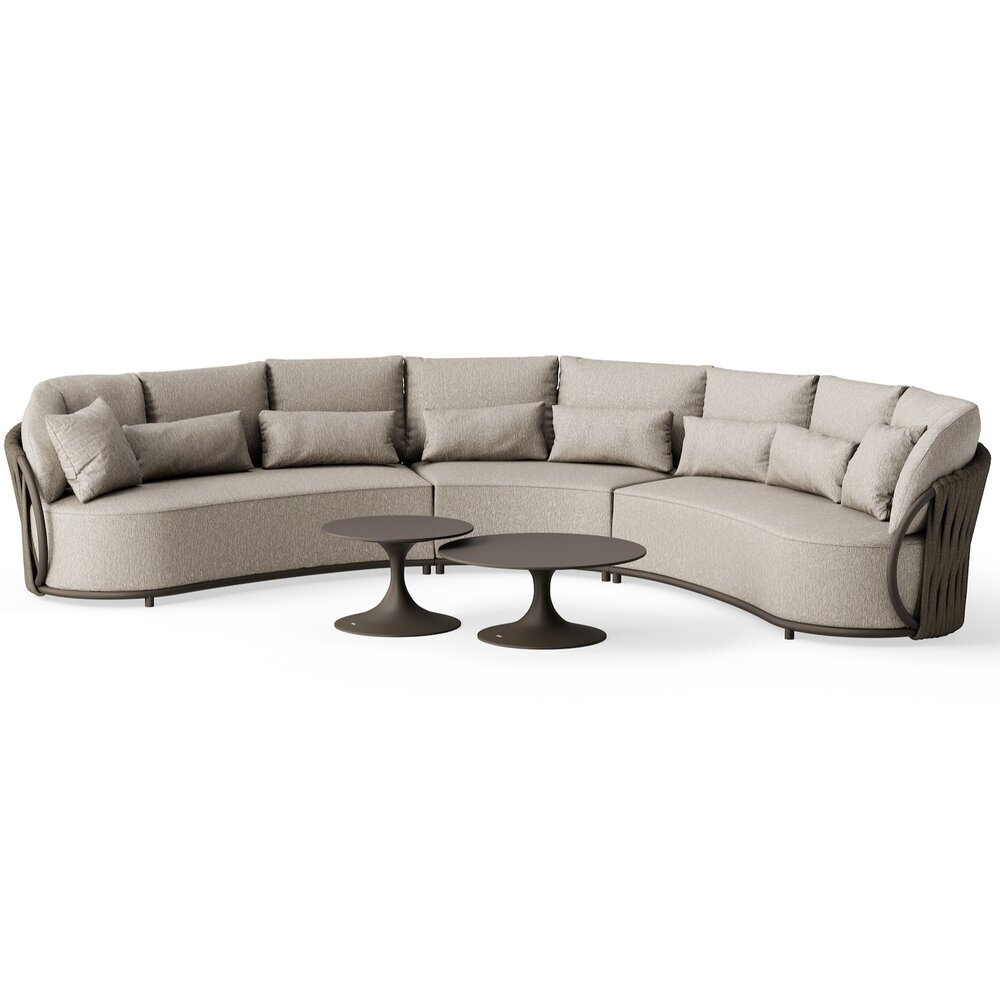 SUNS Vivaro hoek loungeset 5 delig Bronze | Misty rope | Pebble Desert Bouclé SUNS