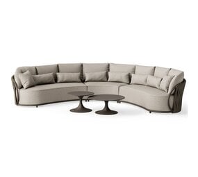 SUNS Vivaro hoek loungeset 5 delig Bronze | Misty rope | Pebble Desert Bouclé SUNS