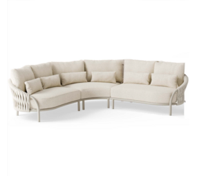 SUNS Feroli hoek loungeset 3 delig Camel sand | Misty rope | Beachy bouclé SUNS