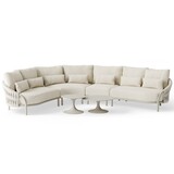 SUNS Feroli hoek loungeset 6 delig Camel sand | Misty rope | Beachy bouclé SUNS