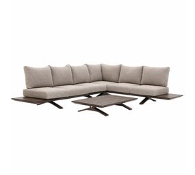 SUNS Stockholm hoek loungeset 3 delig Bronze | Pebble desert bouclé SUNS