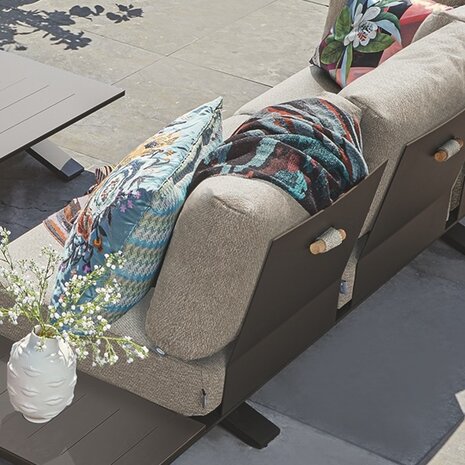 SUNS Stockholm hoek loungeset 3 delig Bronze | Pebble desert bouclé SUNS