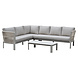 AVH-Collectie Veneto hoek loungeset 3 delig aluminium latte zand rope