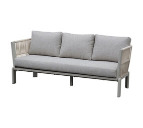 AVH-Collectie Veneto 3-zits loungebank aluminium latte zand rope