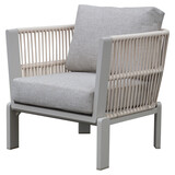 AVH-Collectie Veneto lounge tuinstoel latte zand aluminium rope