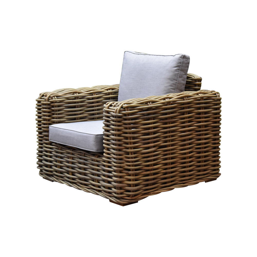 AVH-Collectie Showroommodel Sumatra stoel-bank loungeset 4-delig naturel rotan