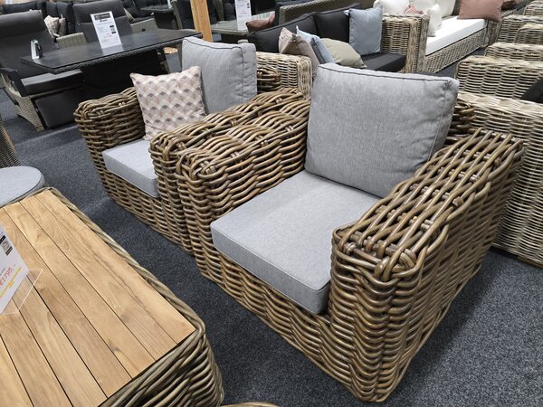 AVH-Collectie Showroommodel Sumatra stoel-bank loungeset 4-delig naturel rotan