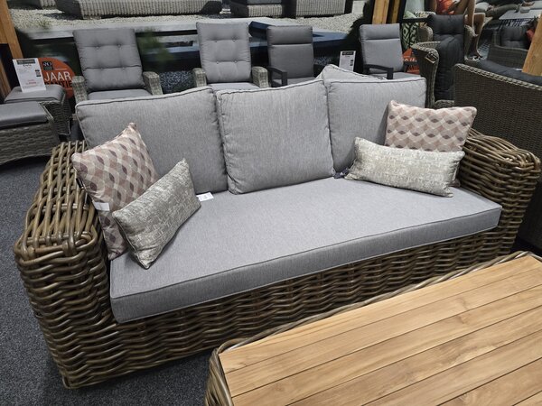 AVH-Collectie Showroommodel Sumatra stoel-bank loungeset 4-delig naturel rotan