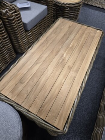 AVH-Collectie Showroommodel Sumatra stoel-bank loungeset 4-delig naturel rotan
