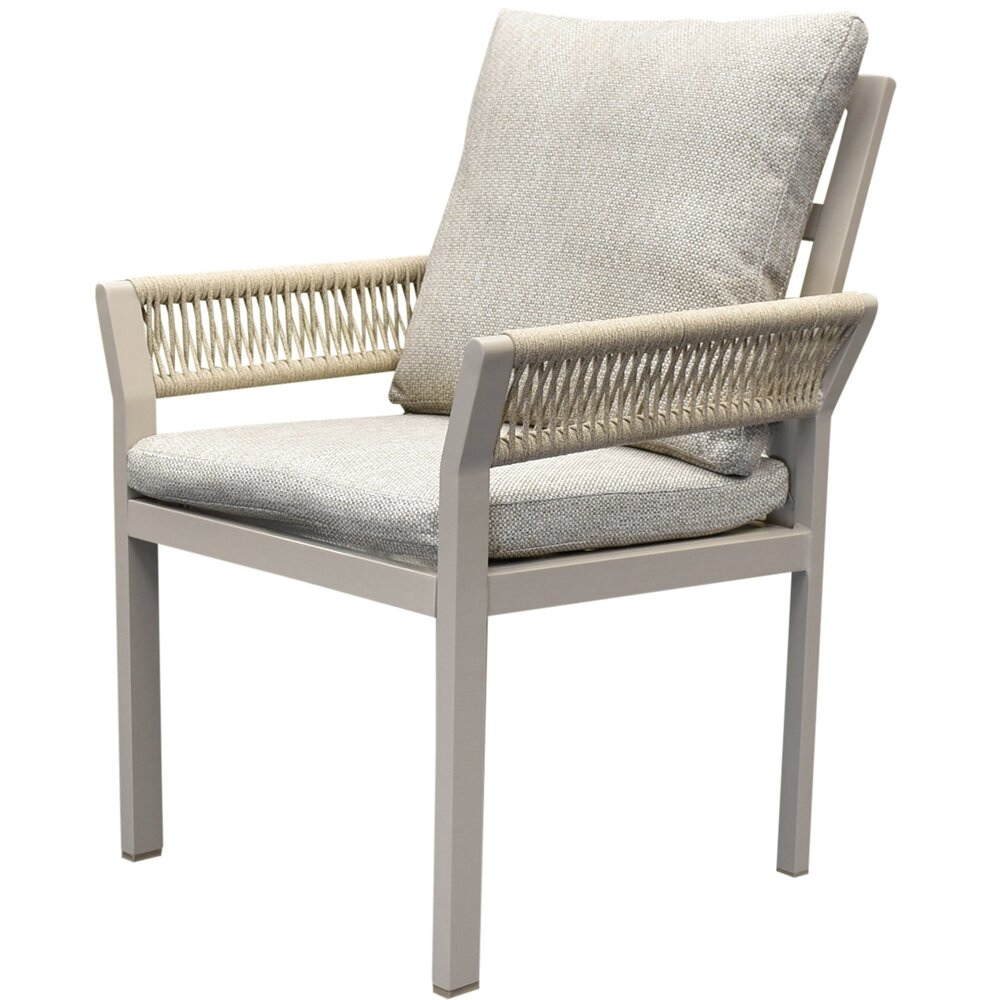 AVH-Collectie Showroommodel Saigon Salvador dining tuinset ovaal 220x115xH75 cm 7 delig polywood zand