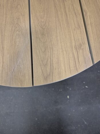 AVH-Collectie Showroommodel Saigon Salvador dining tuinset ovaal 220x115xH75 cm 7 delig polywood zand