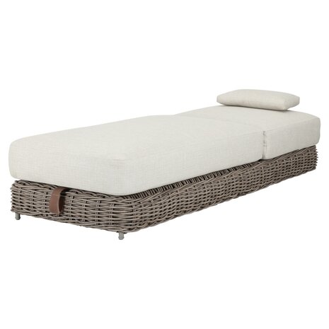 AVH-Collectie Yate ligbed grijs wicker | soft grey mixed weave kussens