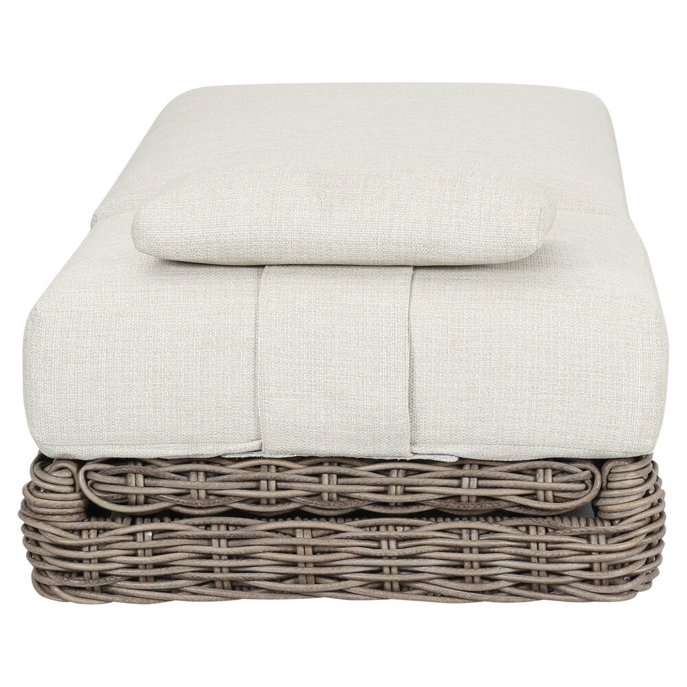 AVH-Collectie Yate ligbed grijs wicker | soft grey mixed weave kussens
