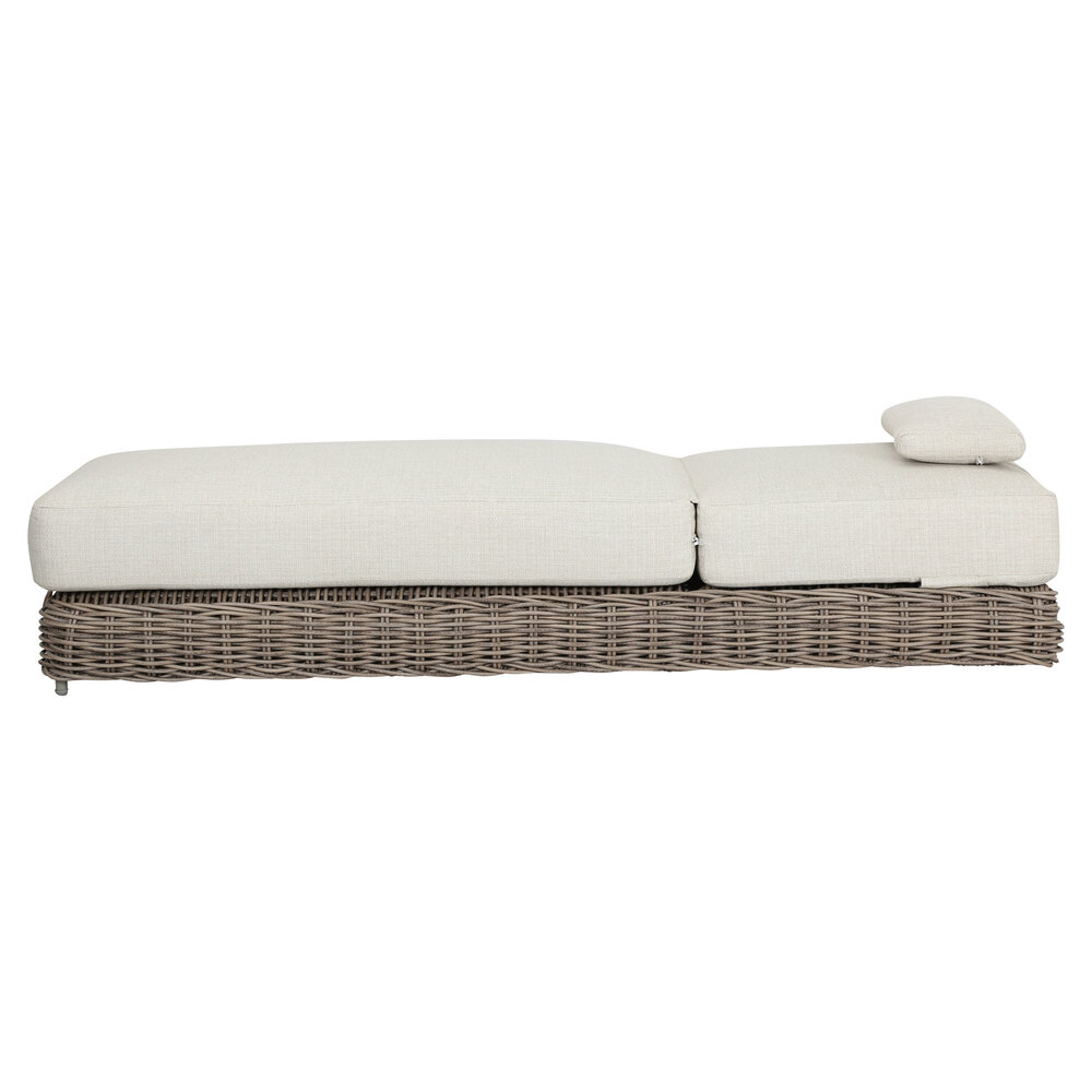 AVH-Collectie Yate ligbed grijs wicker | soft grey mixed weave kussens