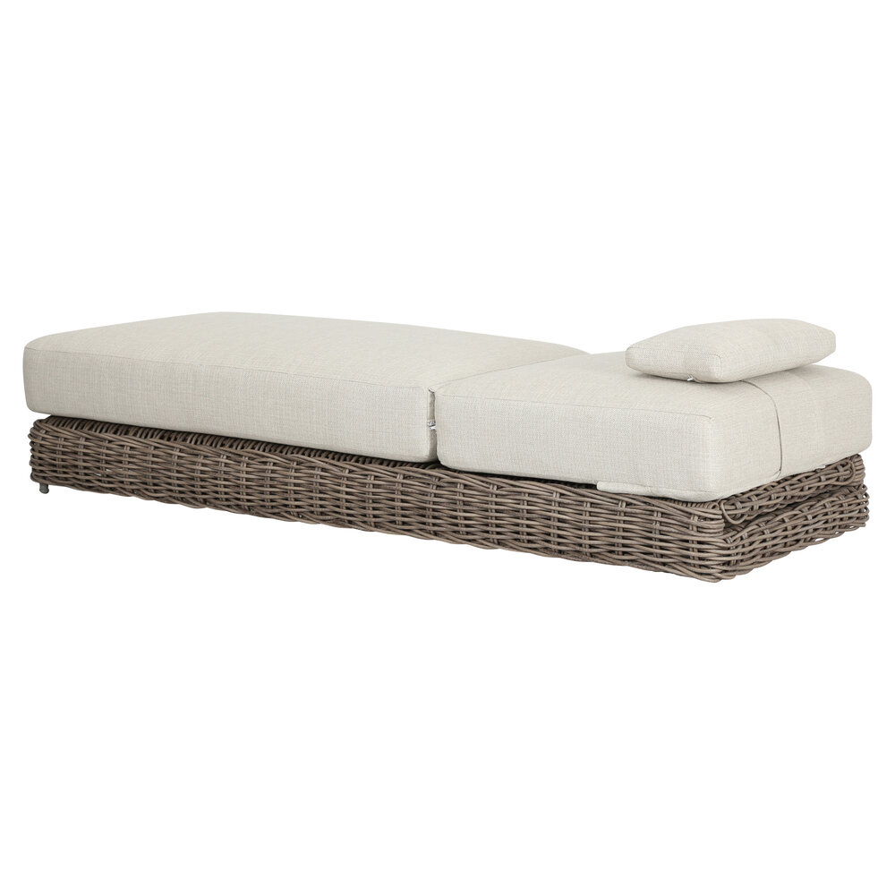 AVH-Collectie Yate ligbed grijs wicker | soft grey mixed weave kussens
