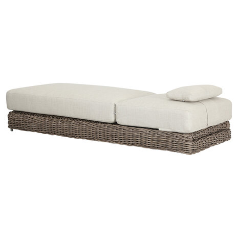 AVH-Collectie Yate ligbed grijs wicker | soft grey mixed weave kussens