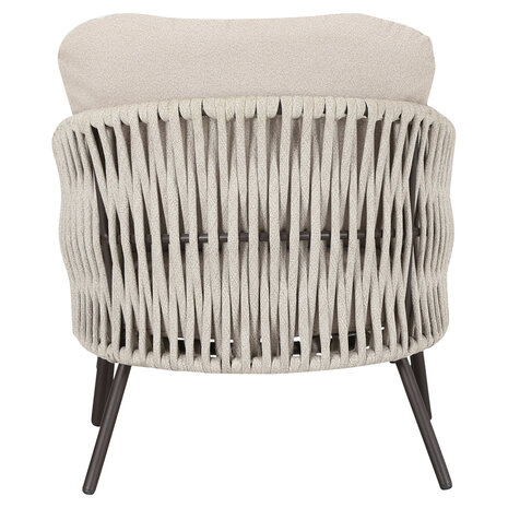 AVH-Collectie Sarenza lounge tuinstoel zand rope terre frame