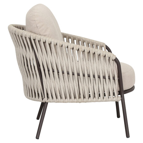 AVH-Collectie Sarenza lounge tuinstoel zand rope terre frame