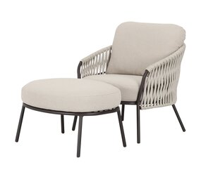 AVH-Collectie Sarenza lounge balkonset 2 delig zand rope terre frame
