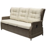 AVH-Collectie Ibiza 3-zitsbank verstelbaar bruin wicker | naturel mixed weave kussens AVH-Collectie Ibiza 3-zitsbank verstelbaar bruin wicker | naturel mixed weave kussens
