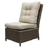 AVH-Collectie Ibiza middenelement bruin wicker | naturel mixed weave kussens AVH-Collectie Ibiza middenelement bruin wicker | naturel mixed weave kussens