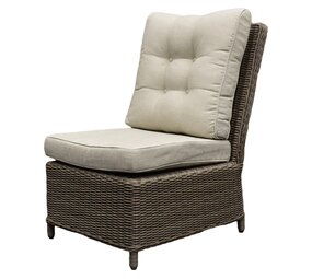 AVH-Collectie Ibiza middenelement  bruin wicker | naturel mixed weave kussens