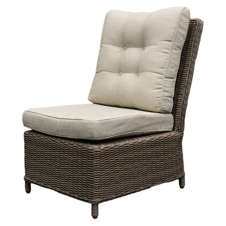 AVH-Collectie Ibiza middenelement  bruin wicker | naturel mixed weave kussens