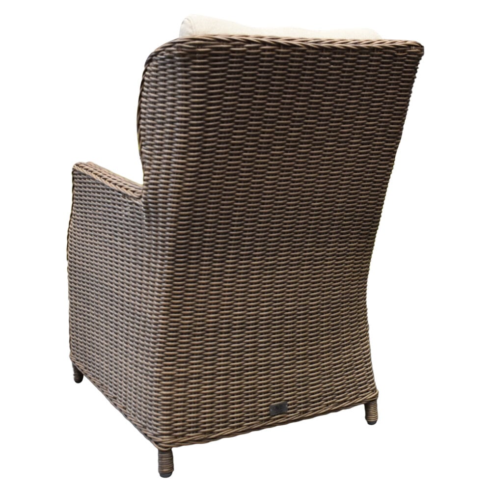 AVH-Collectie Ibiza dining tuinstoel bruin wicker | naturel mixed weave kussens
