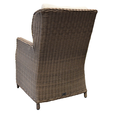 AVH-Collectie Ibiza dining tuinstoel bruin wicker | naturel mixed weave kussens