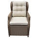 AVH-Collectie Ibiza dining tuinstoel bruin wicker | naturel mixed weave kussens