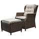 AVH-Collectie Ibiza dining tuinstoel bruin wicker | naturel mixed weave kussens