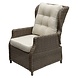 AVH-Collectie Ibiza stoel bank dining verstelbare loungeset 4 delig bruin wicker | naturel mixed weave kussen