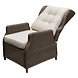 AVH-Collectie Ibiza stoel bank dining verstelbare loungeset 4 delig bruin wicker | naturel mixed weave kussen