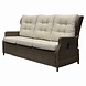 AVH-Collectie Ibiza stoel bank dining verstelbare loungeset 4 delig bruin wicker | naturel mixed weave kussen