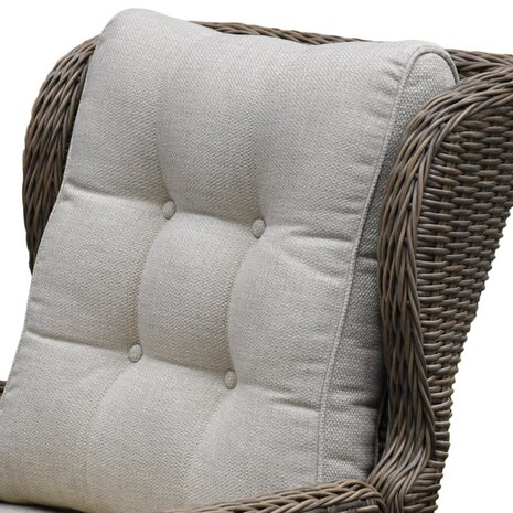 AVH-Collectie Ibiza lounge banlkonset verstelbaar 2 delig bruin wicker | naturel mixed weave kussen