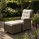 AVH-Collectie Ibiza lounge banlkonset verstelbaar 2 delig bruin wicker | naturel mixed weave kussen