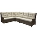 AVH-Collectie Ibiza hoek loungeset 4 delig verstelbaar bruin wicker | naturel mixed weave kussen
