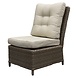 AVH-Collectie Ibiza hoek loungeset 4 delig verstelbaar bruin wicker | naturel mixed weave kussen