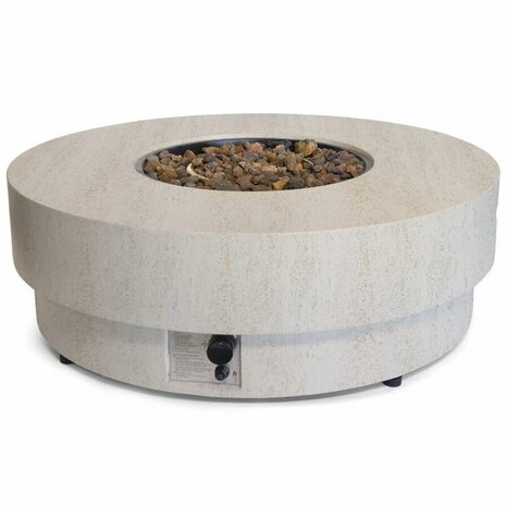 Happy Cocooning Happy Cocooning vuurtafel Estate rond 105 cm rond travertin Happy Cocooning Happy Cocooning vuurtafel Estate rond 105 cm rond travertin