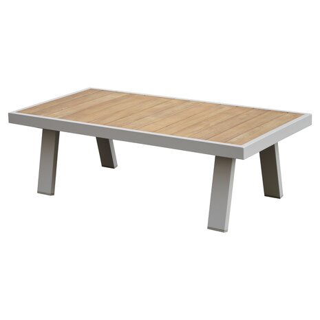 AVH-Collectie Lola hoek loungeset 5-delig aluminium latte zand teak