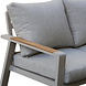 AVH-Collectie Lola hoek loungeset 5-delig aluminium latte zand teak